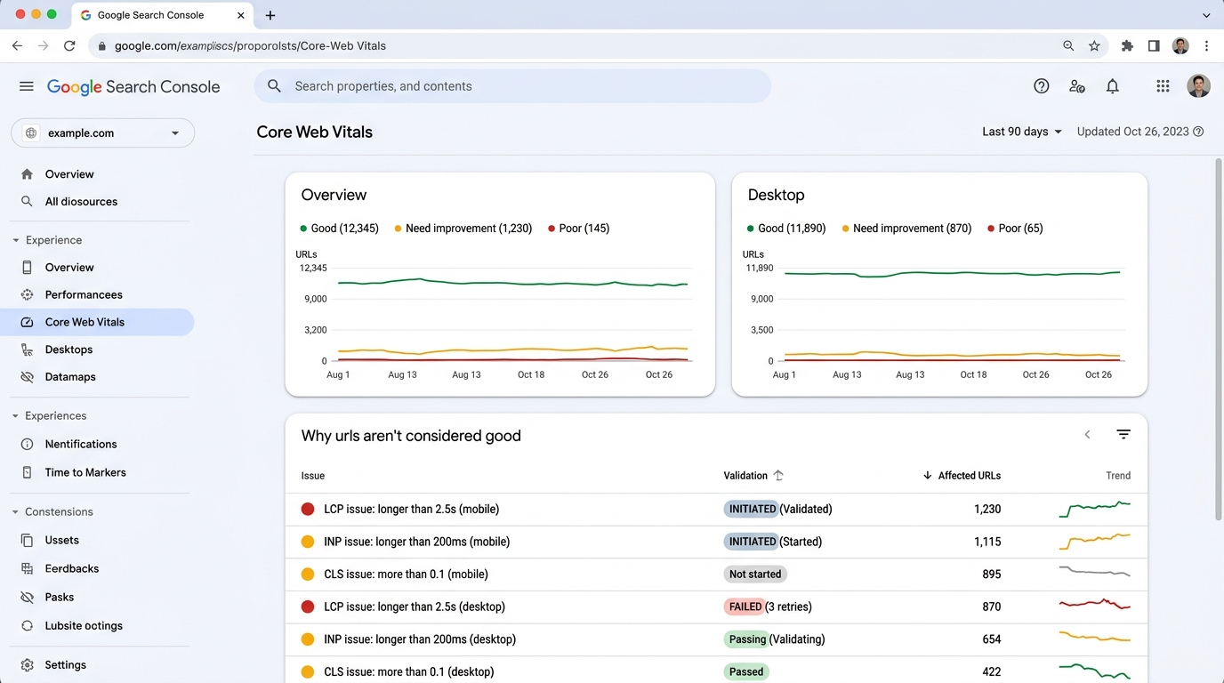 Google Search Console Core Web Vitals