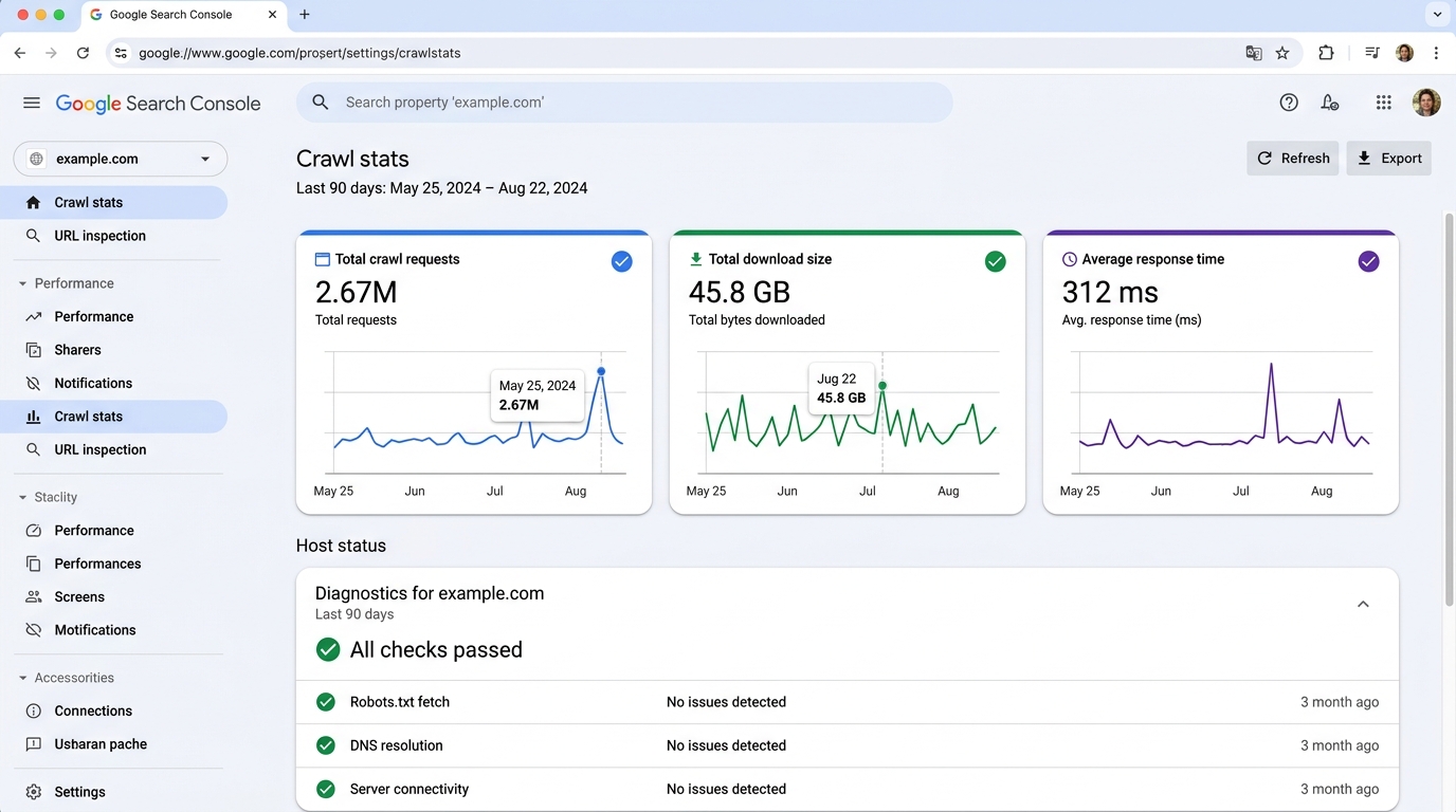 Google Search Console Crawl Stats Report